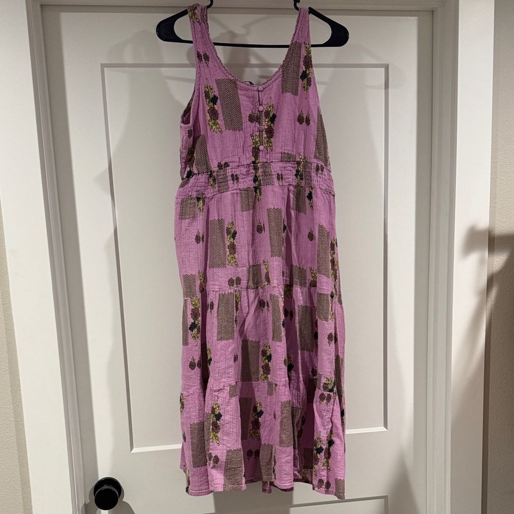 Floral Patchwork Sleeveless Dress